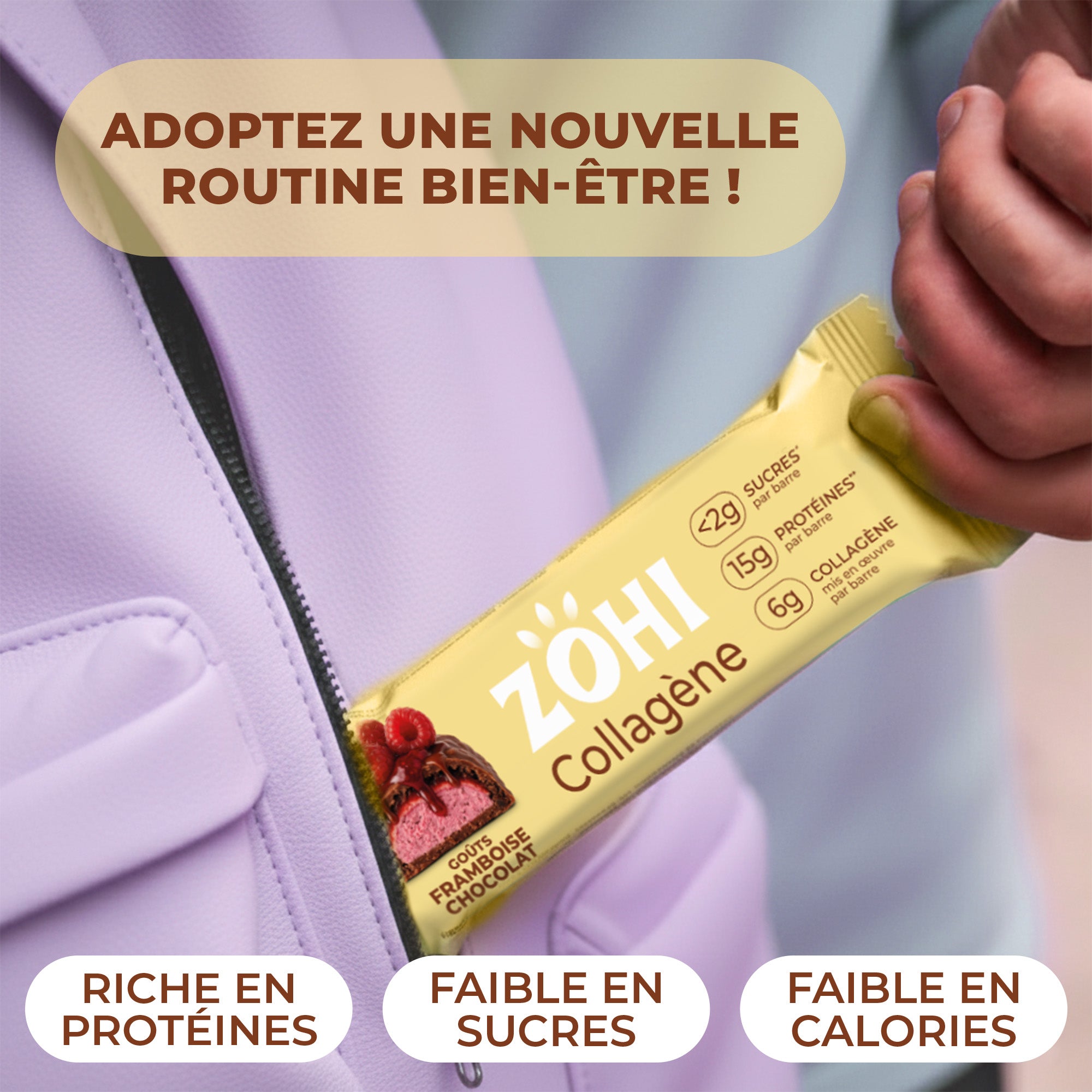 Barre Collagène Framboise Chocolat (x12)