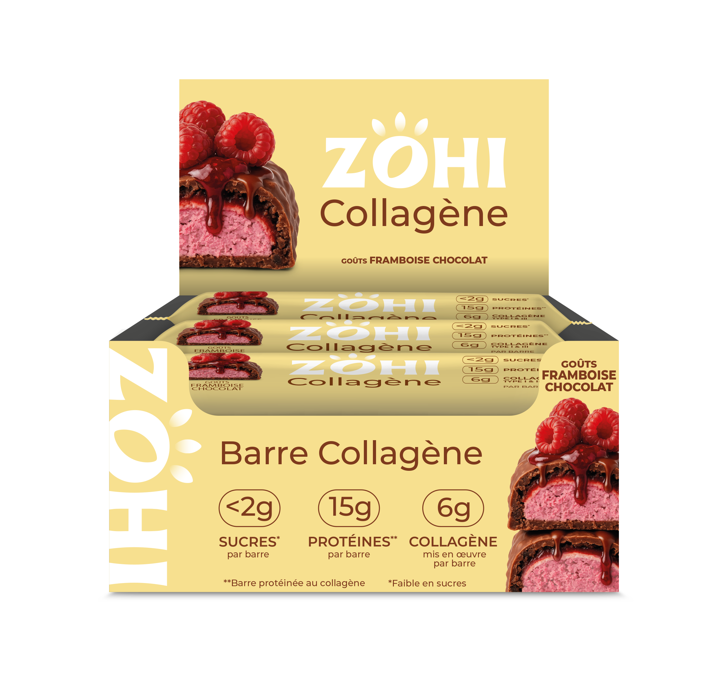 Barre Collagène Framboise Chocolat (x12)