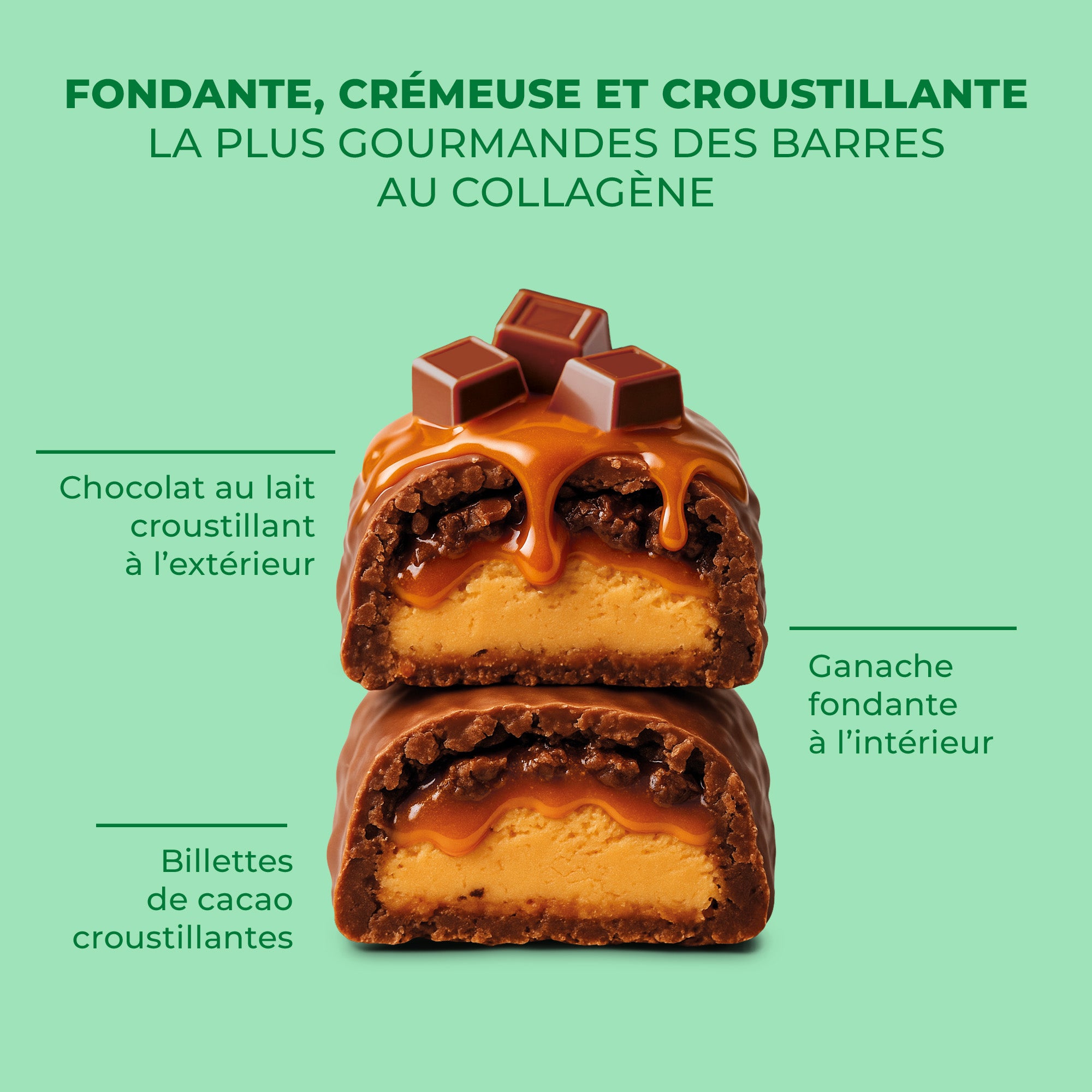 Barre Collagène Caramel Chocolat (x12)