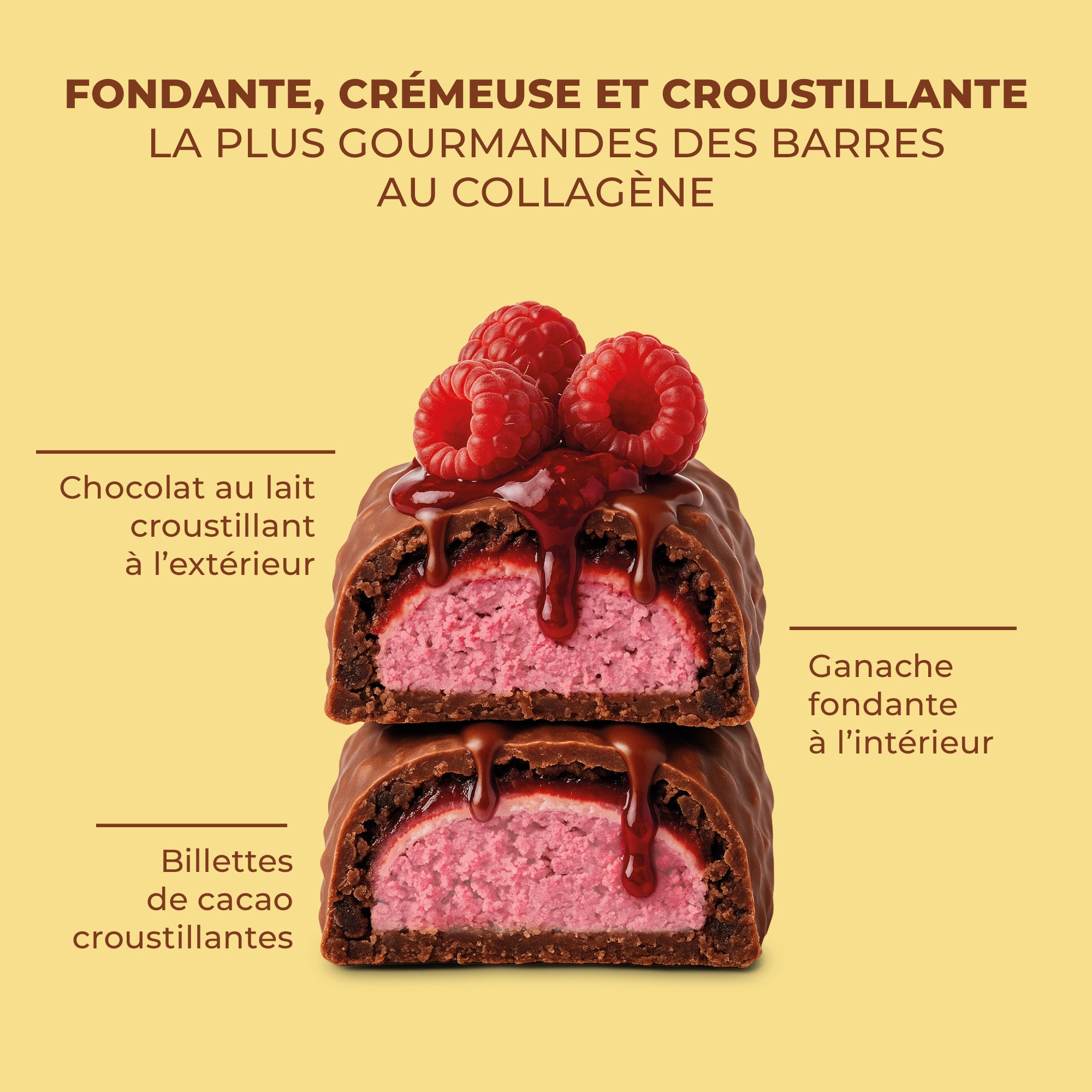 Barre Collagène Framboise Chocolat (x12)